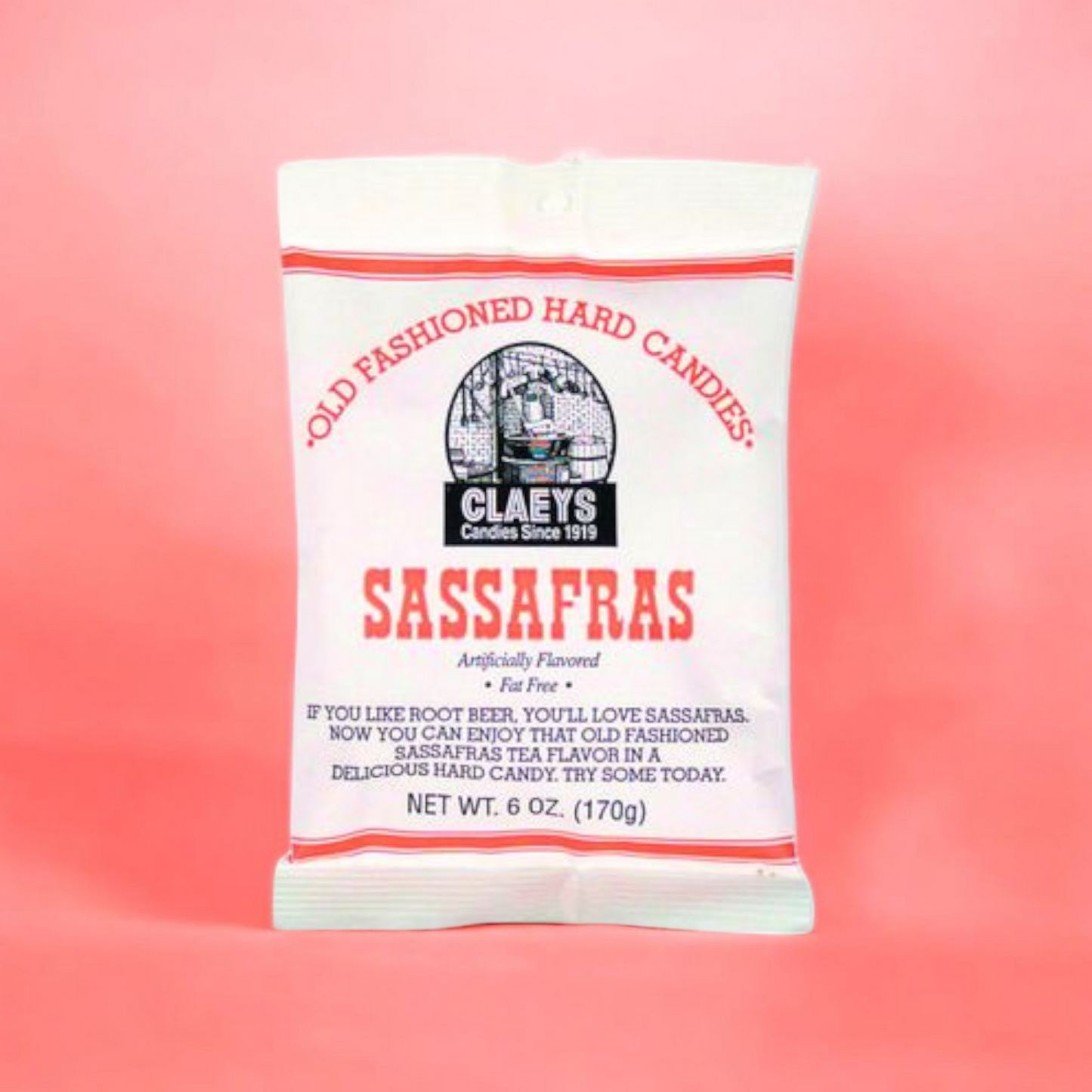Claey's Sassafras Old Fashion Hard Candies 6oz Bag