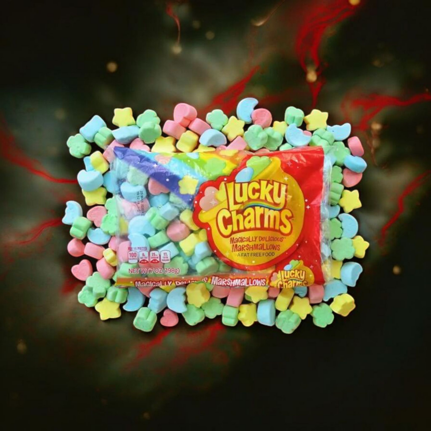 Jet-Puffed Lucky Charms Shaped Magically Delicious Marshmallows, 7 oz Bag