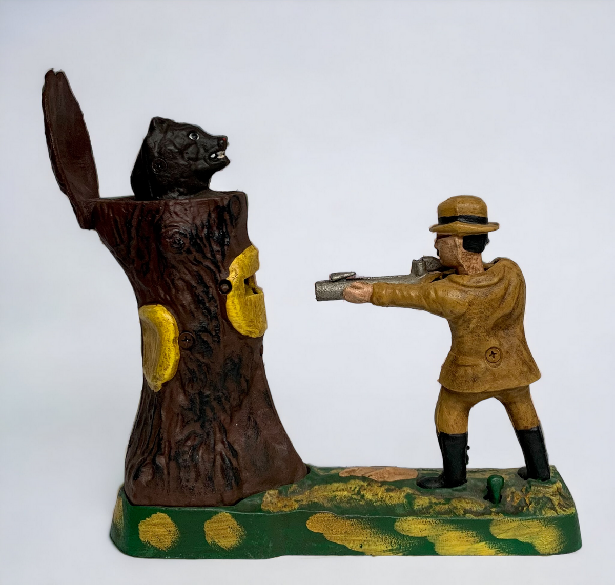 Teddy and the Bear Cast Iron Bank – VooDoo Antiques and Collectibles