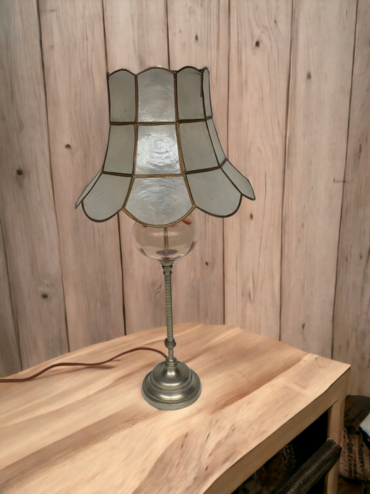 Mid Century Capiz Shade Lamp