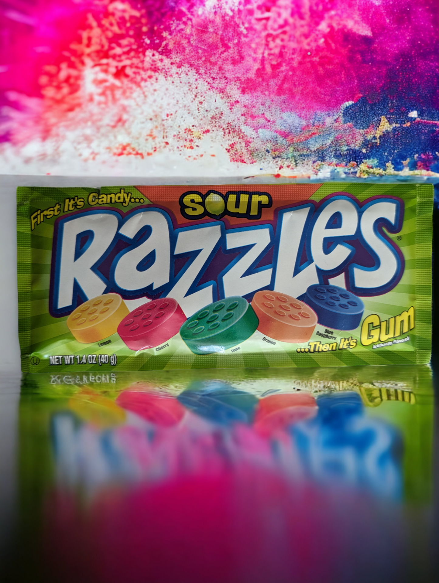 Sour Razzles Gum