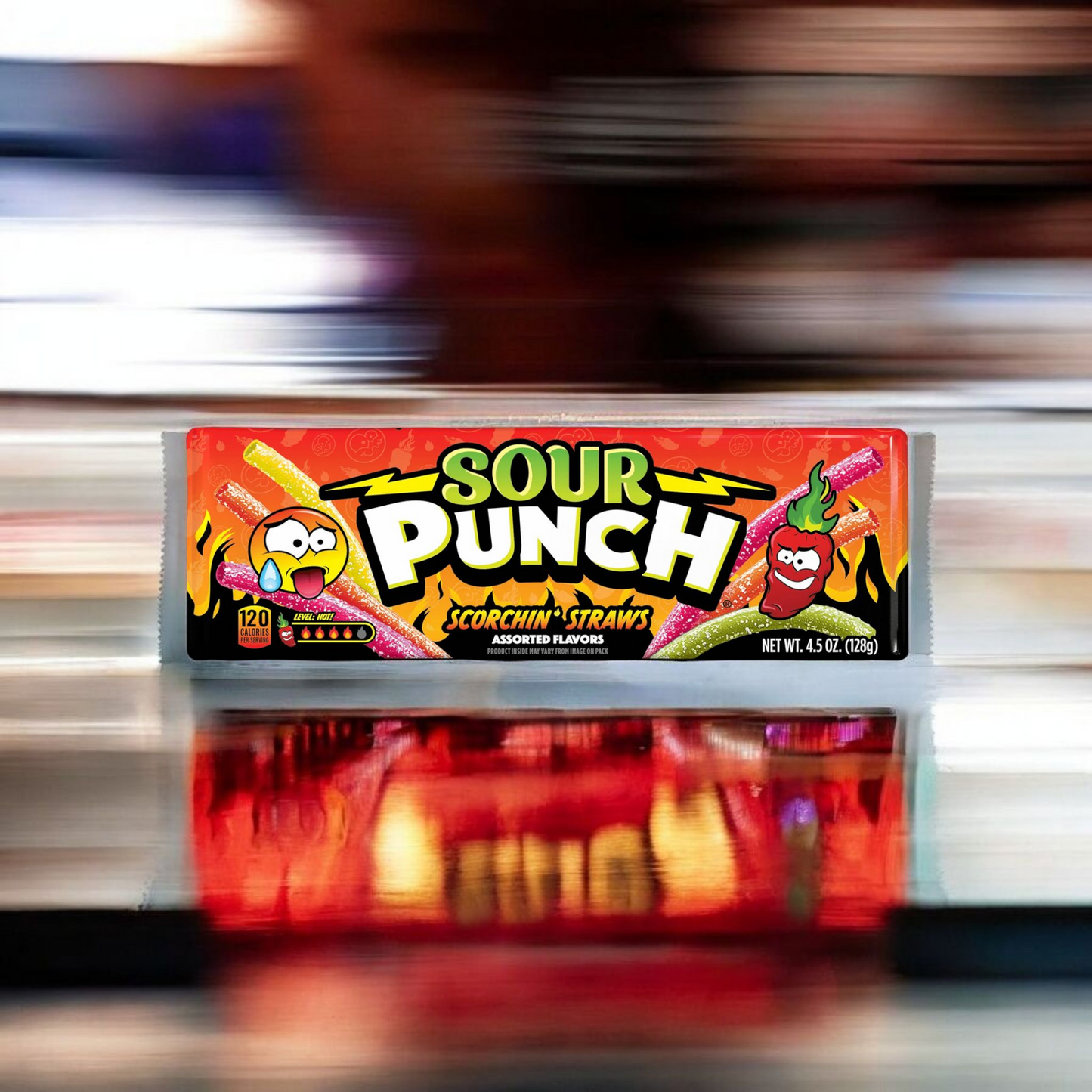 Sour Punch Scorchin' Straws, 4.5oz